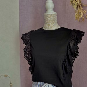 T-shirt noir "Ivana"