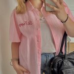 Chemise rayée rose "St Tropez"