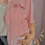 Chemise rayée rose "St Tropez"