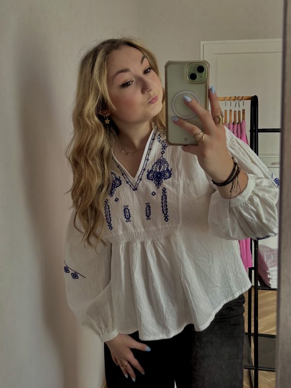 Blouse brodée "Garance"