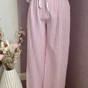 Pantalon rayé rose "Lewis"