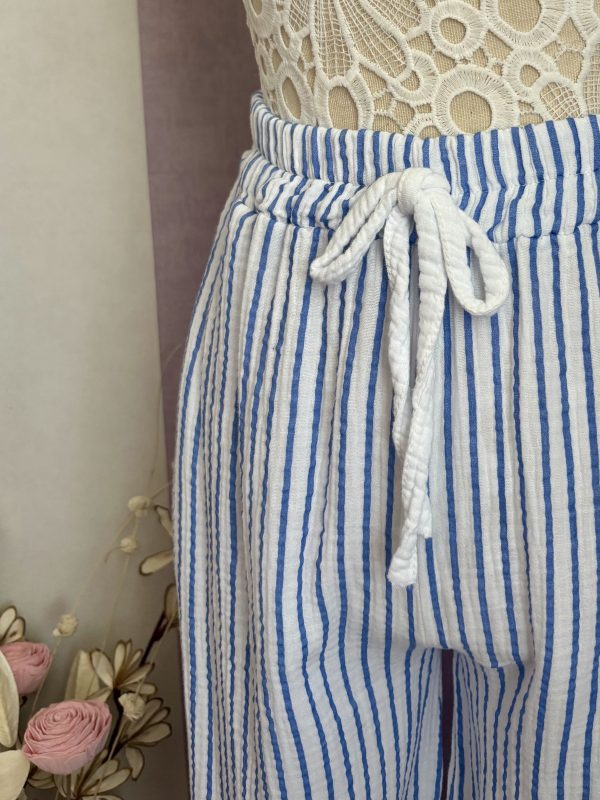 Pantalon rayé bleu "Lewis"