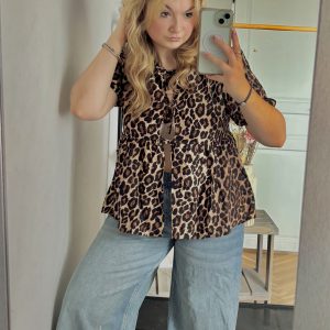 Blouse noeud léopard "Leo"