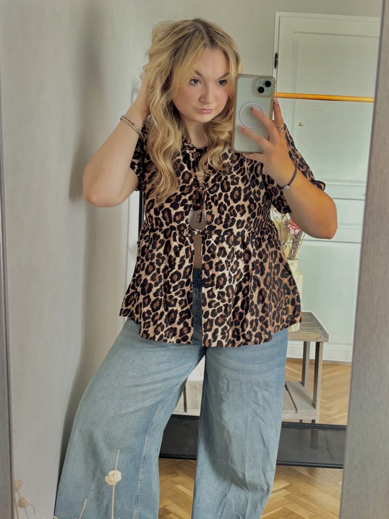 Blouse Noeud Leopard