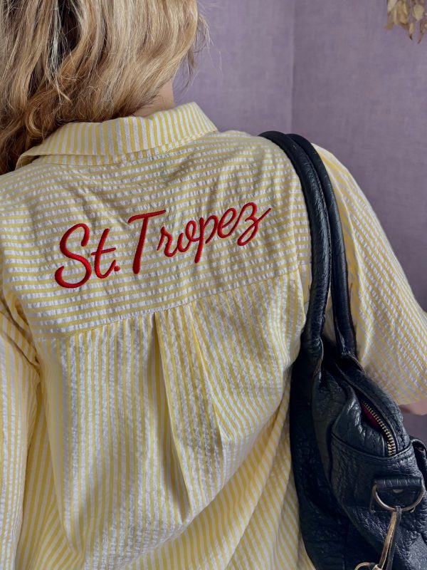Chemise rayée jaune "St Tropez"