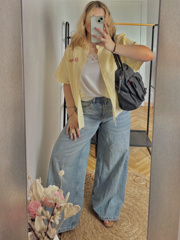 Chemise rayée jaune "St Tropez"