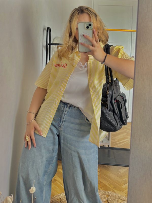 Chemise rayée jaune "St Tropez"