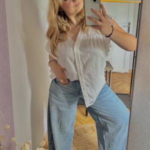 Blouse blanche brodée "Noémie"