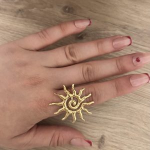 Bague breloque dorée - TU