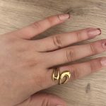 Bague breloque dorée - TU