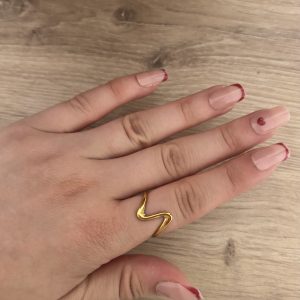 Bague breloque dorée - TU