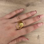 Bague breloque dorée - TU